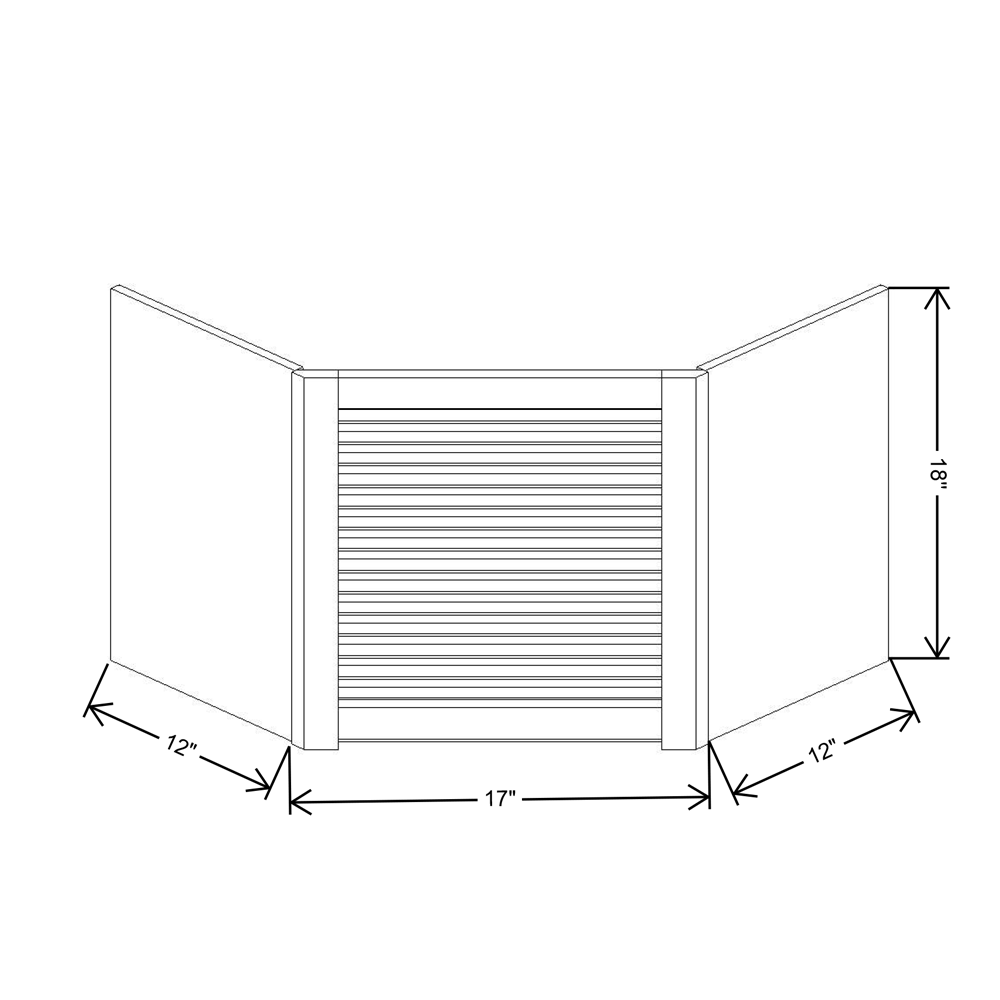 Fabuwood Value Premium Hallmark Frost 24"W x 18"H Wall Diagonal Corner Garage Appliance