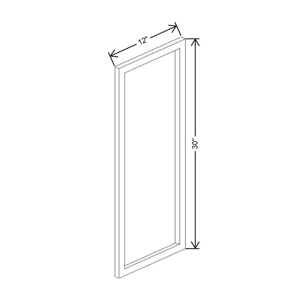 CNC Concord Fashion White 12" W X 30" H Decorative End