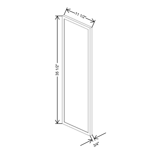 Cubitac Prestige Dover Latte 12" D X 36"H Wall Decorative End {L}