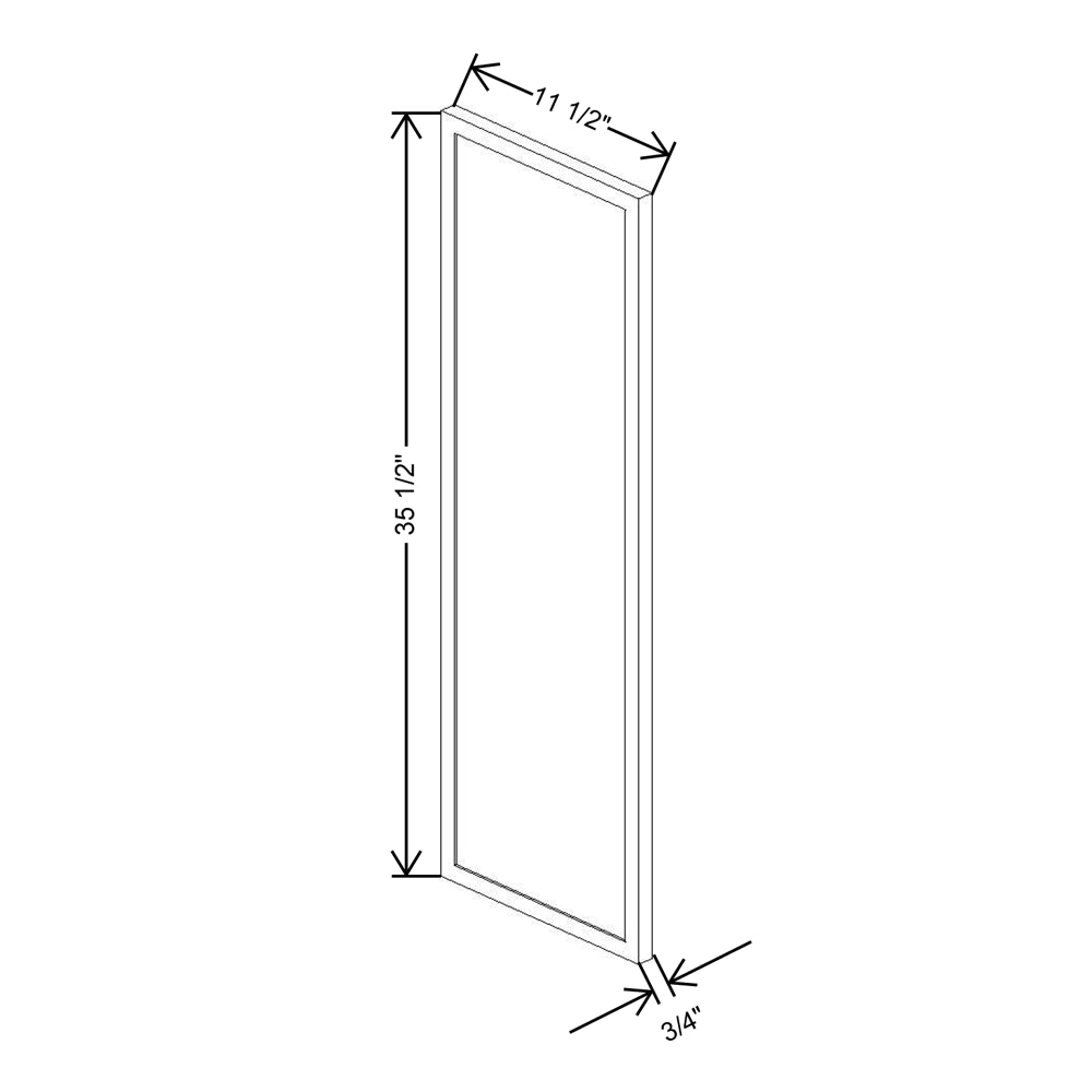 Cubitac Basic Ridgefield Latte 12" D X 36" H Wall Decorative End {L}