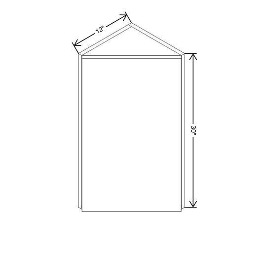 CNC Concord Newport White 12" W X 30" H Single Door Wall End Cabinet