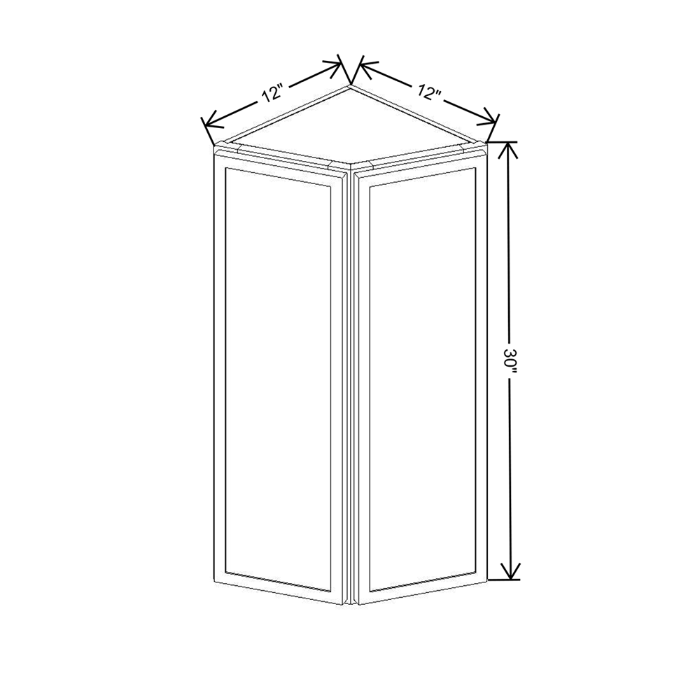 Cubitac Imperial Bergen Latte Wall 1230 End Door Cabinet