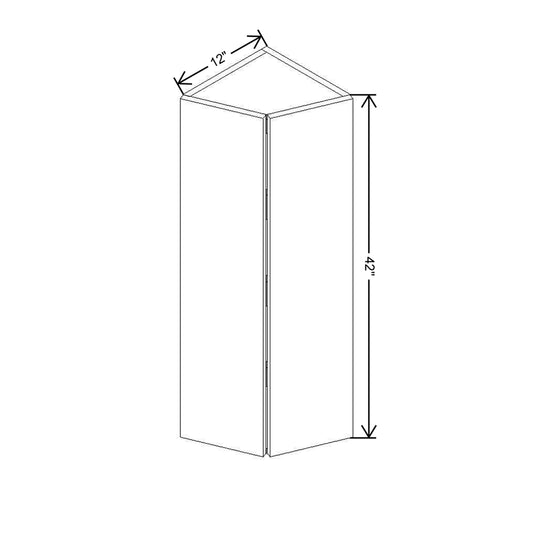 CNC Classic Broadway Graphite 12" W X 42" H Double Door Wall End Cabinet