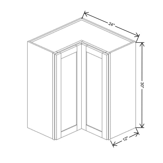 Wolf Classic Hanover White Paint 24"W X 30"H Wall Easy Reach Corner w/2 Shelves