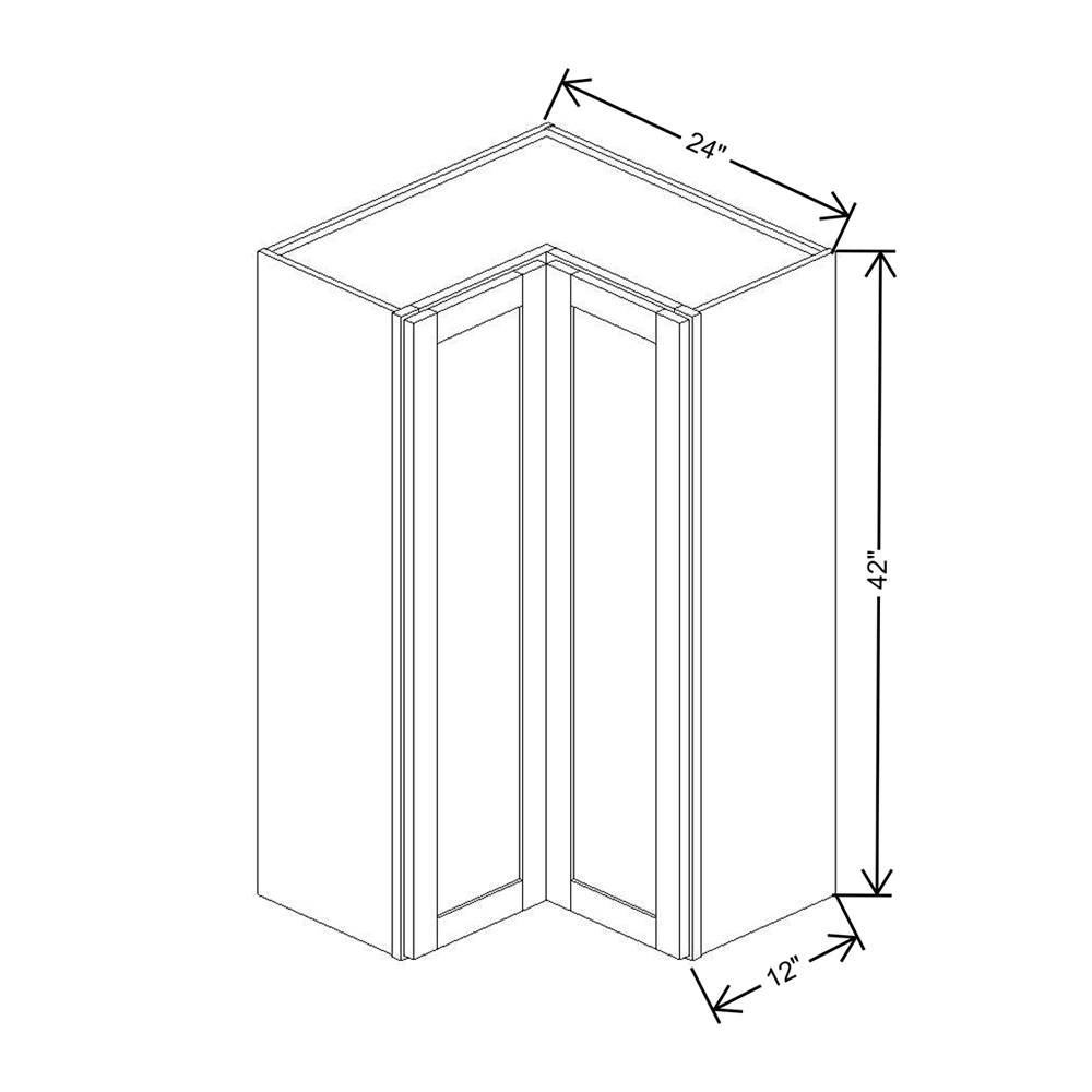 Wolf Classic Dartmouth 5-piece Biscayne Paint 24"W X 42"H Wall Easy Reach Corner w/2 Shelves