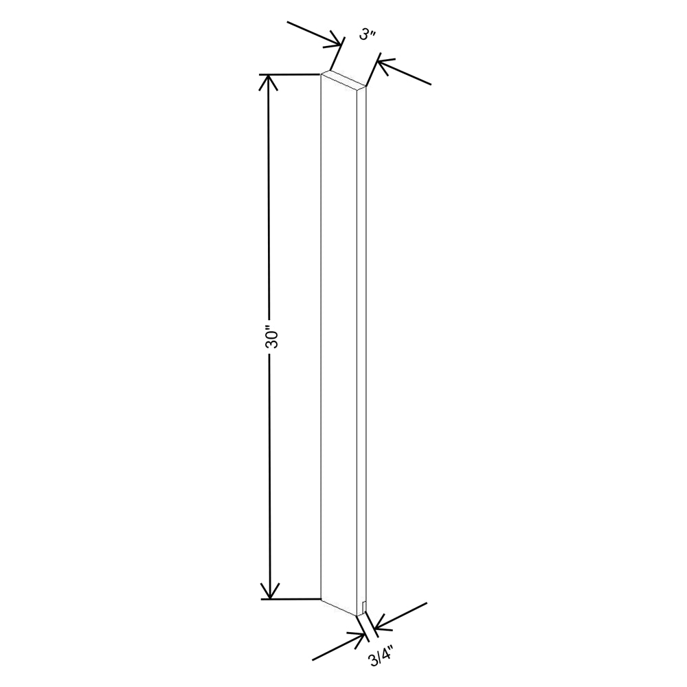 Fabuwood Allure Galaxy Frost 03"W X. 30"H Wall Filler