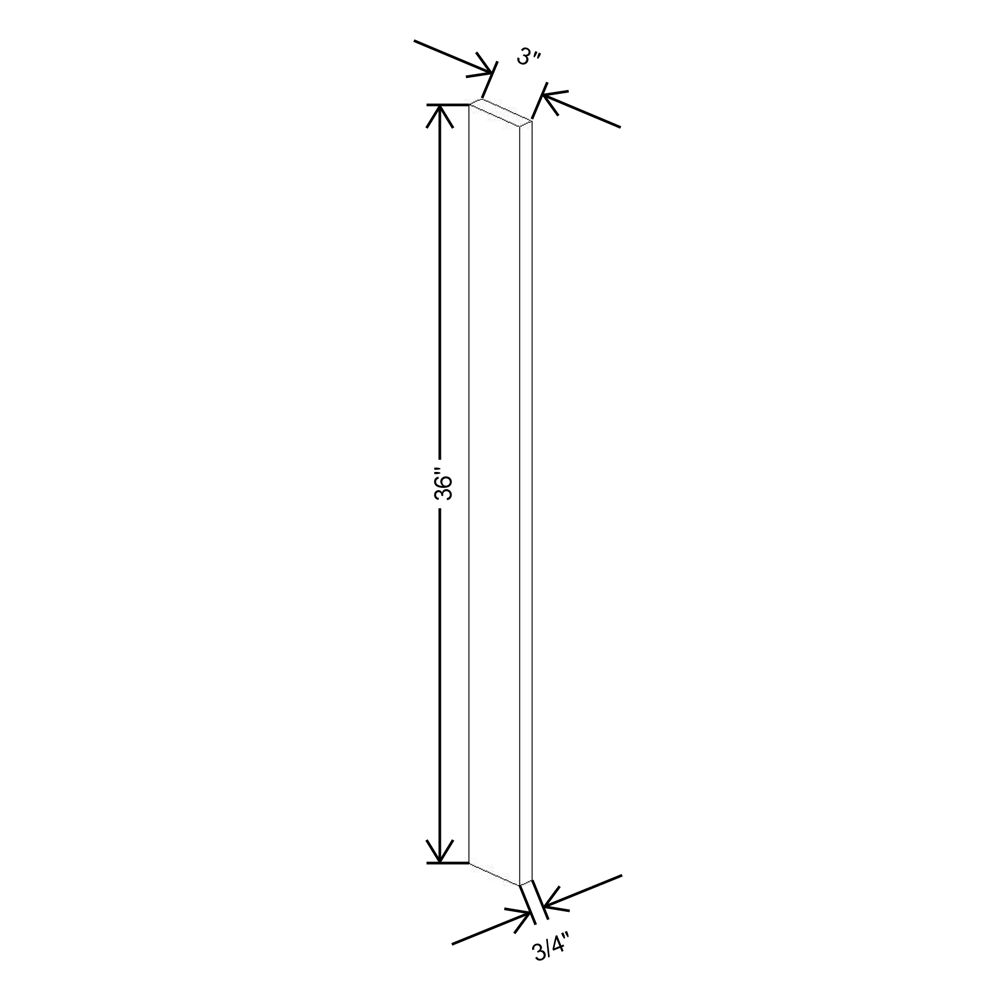 Cubitac Imperial Madison Dusk 3"W X 36"H Wall Filler