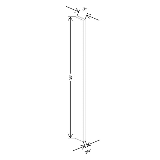 Cubitac Imperial Montclair Lace 3"W X 36"H Wall Filler