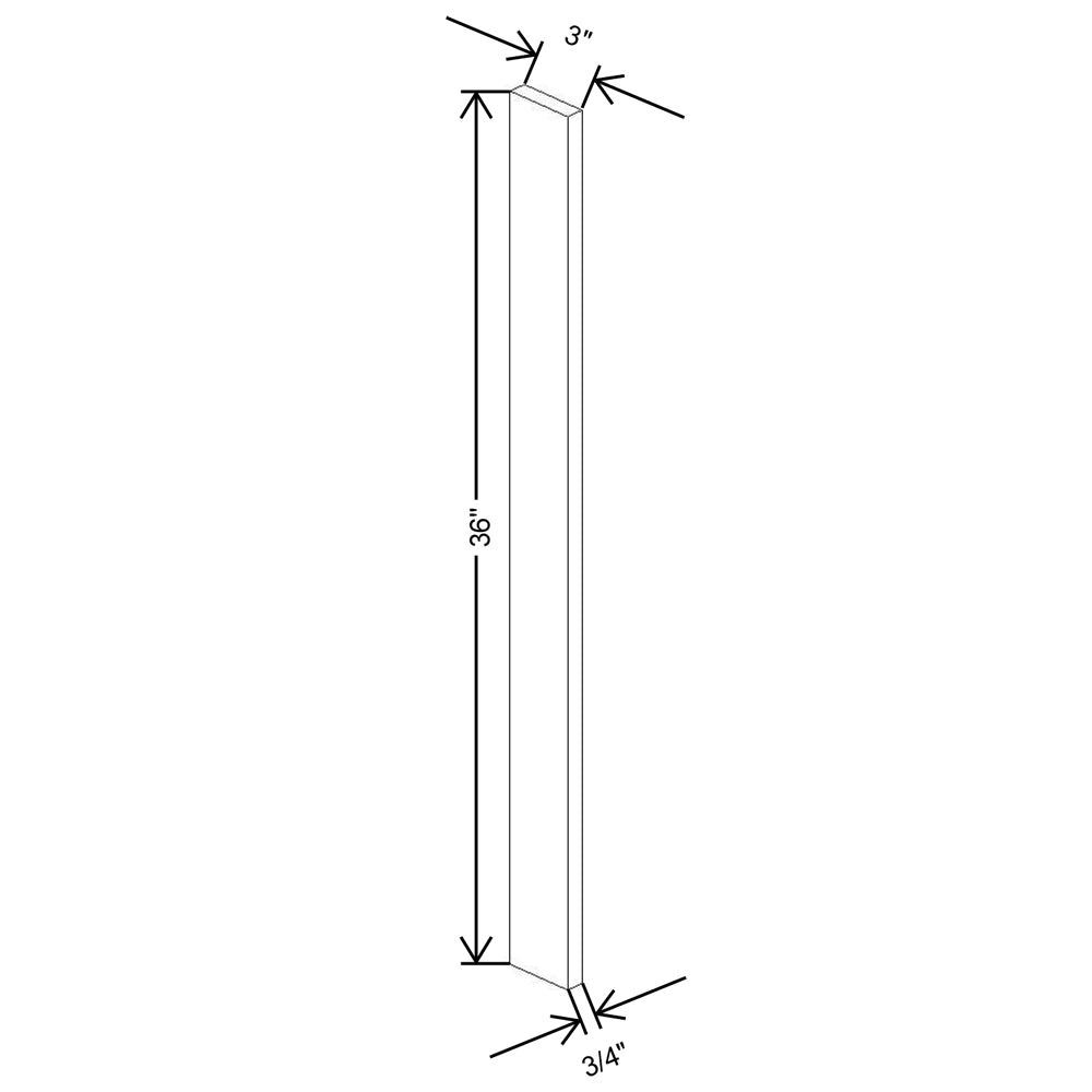 Fabuwood Allure Onyx Frost  03"W X 36"H Wall Filler