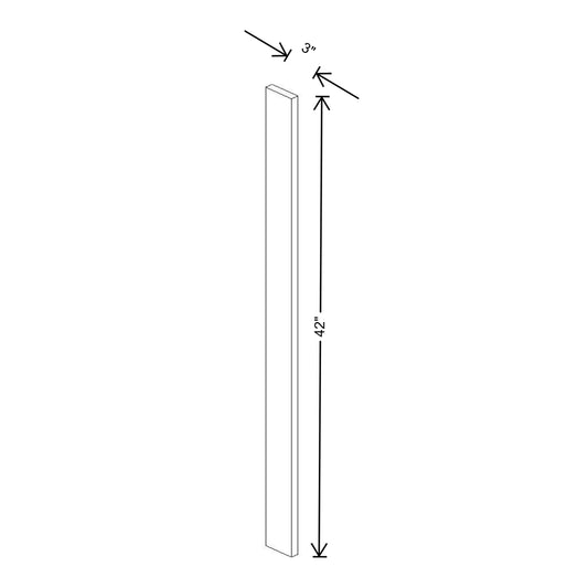 Fabuwood Quest Metro Frost 3" W X 42" H Wall Filler