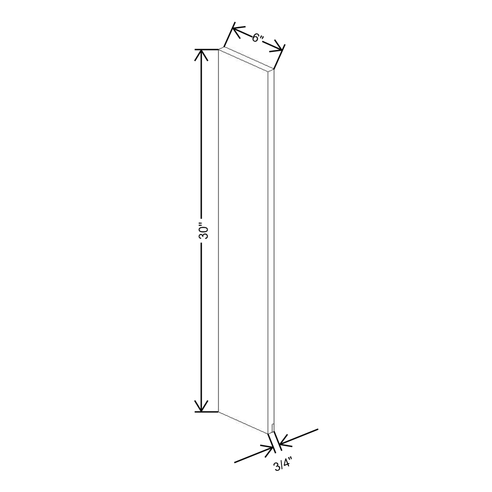 Cubitac Imperial Madison Dusk 6"W X 30"H Wall Filler