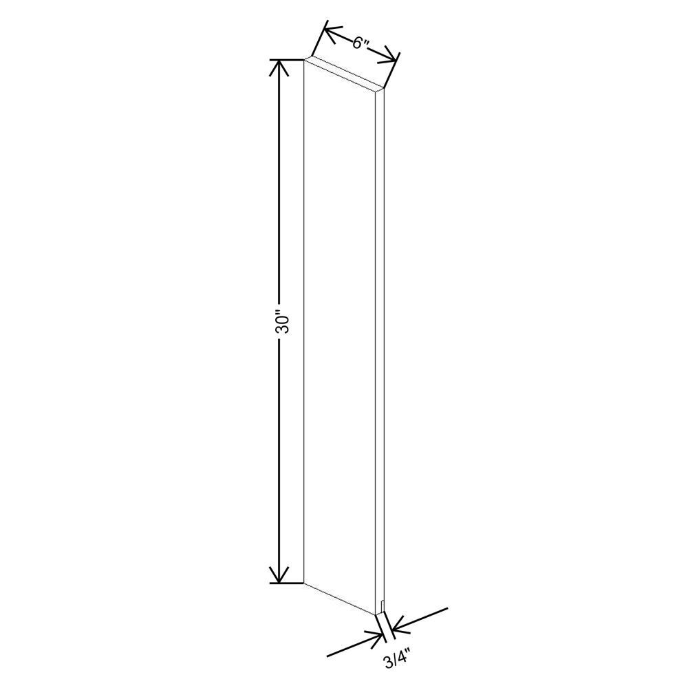 Fabuwood Quest Metro Mist 06"W X 30"H Wall Filler