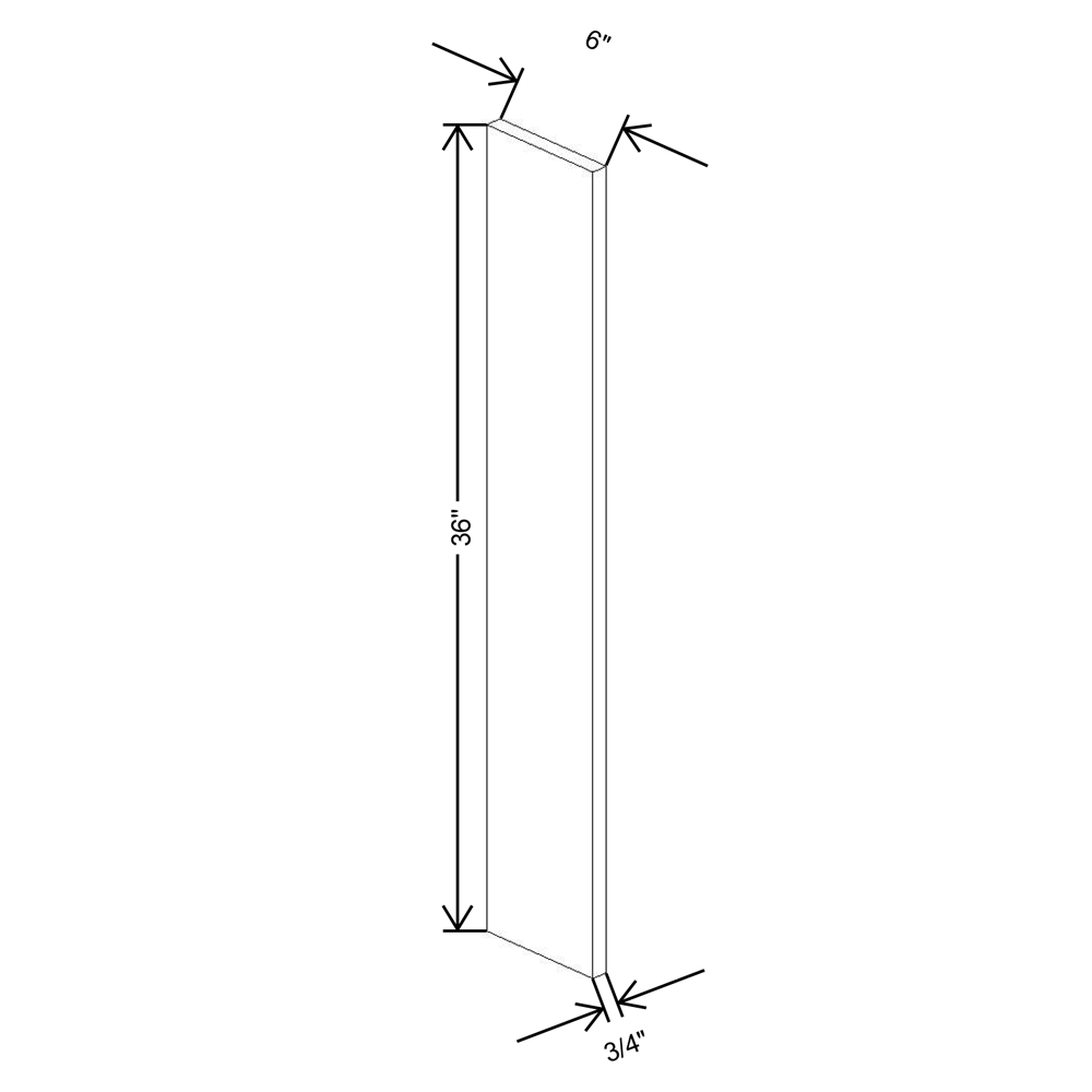 Cubitac Imperial Montclair Sapphire 6"W X 36"H Wall Filler