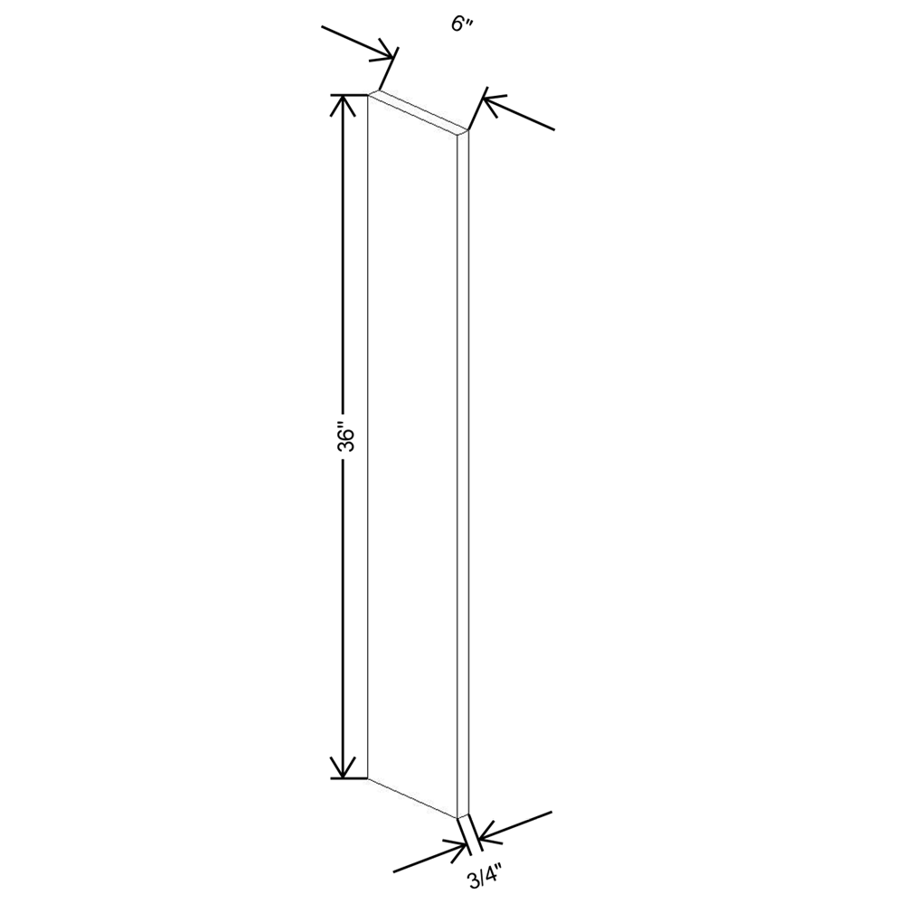 Fabuwood Allure Fusion Nickel 06"W X 36"H Wall Filler