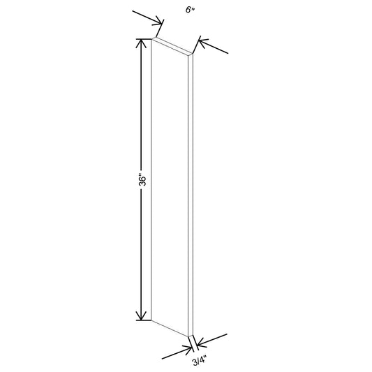 Fabuwood Quest Metro Frost 06"W X 36"H Wall Filler