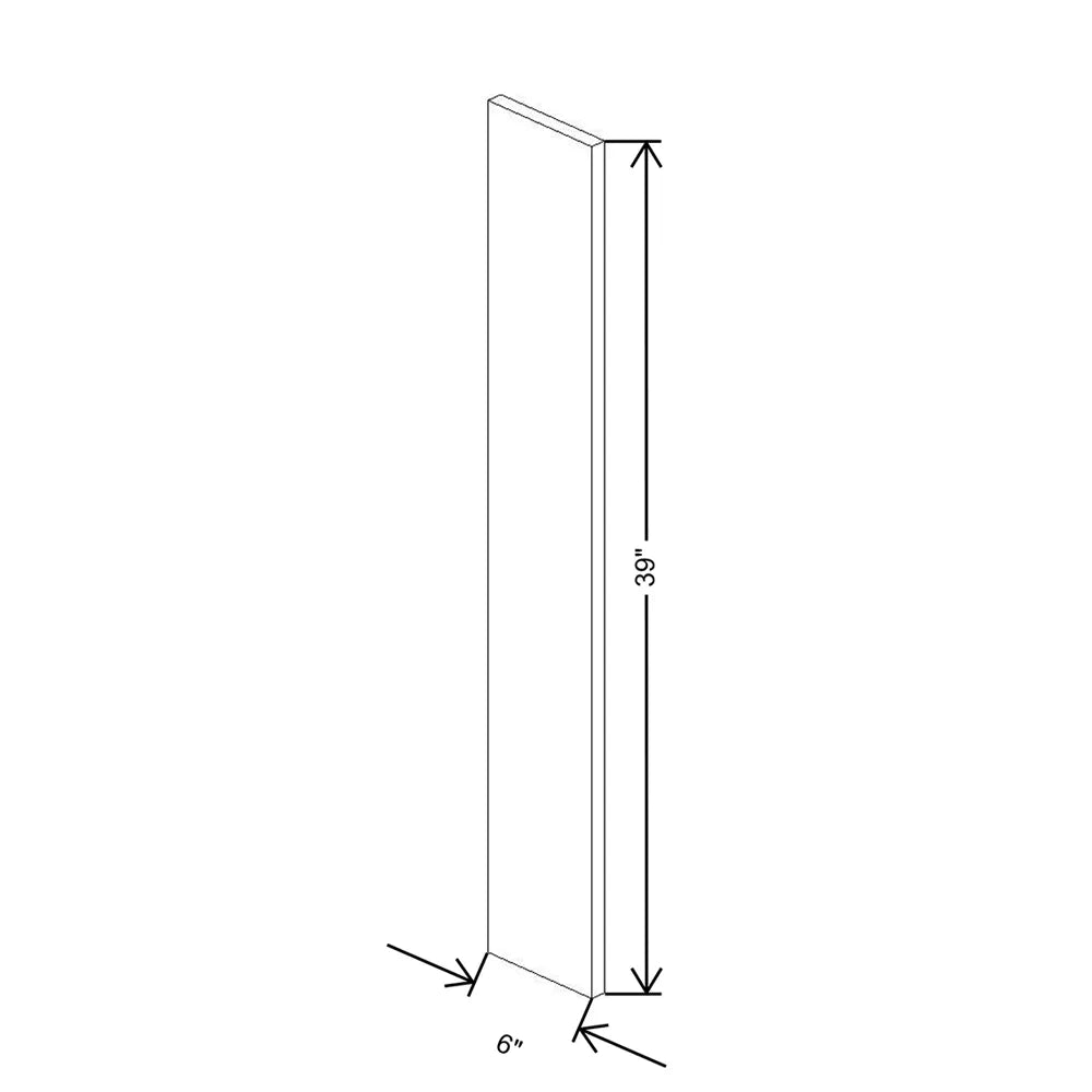 Fabuwood Allure Luna Kona 6" W X 39" H Wall Filler