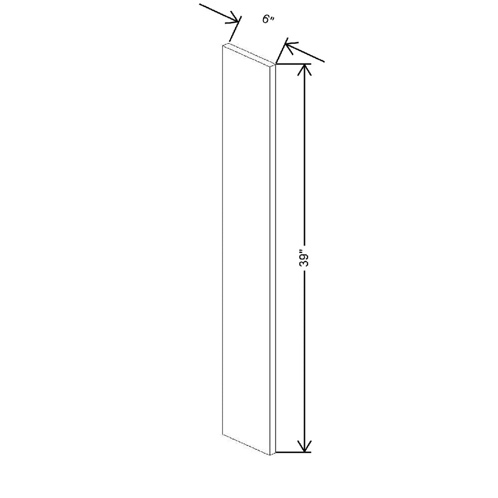Fabuwood Illume Catalina Carbone Matte 6" W X 39" H Wall Filler