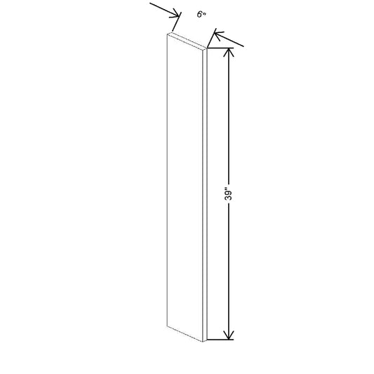 Fabuwood Illume Catalina Bianco Gloss 6" W X 39" H Wall Filler