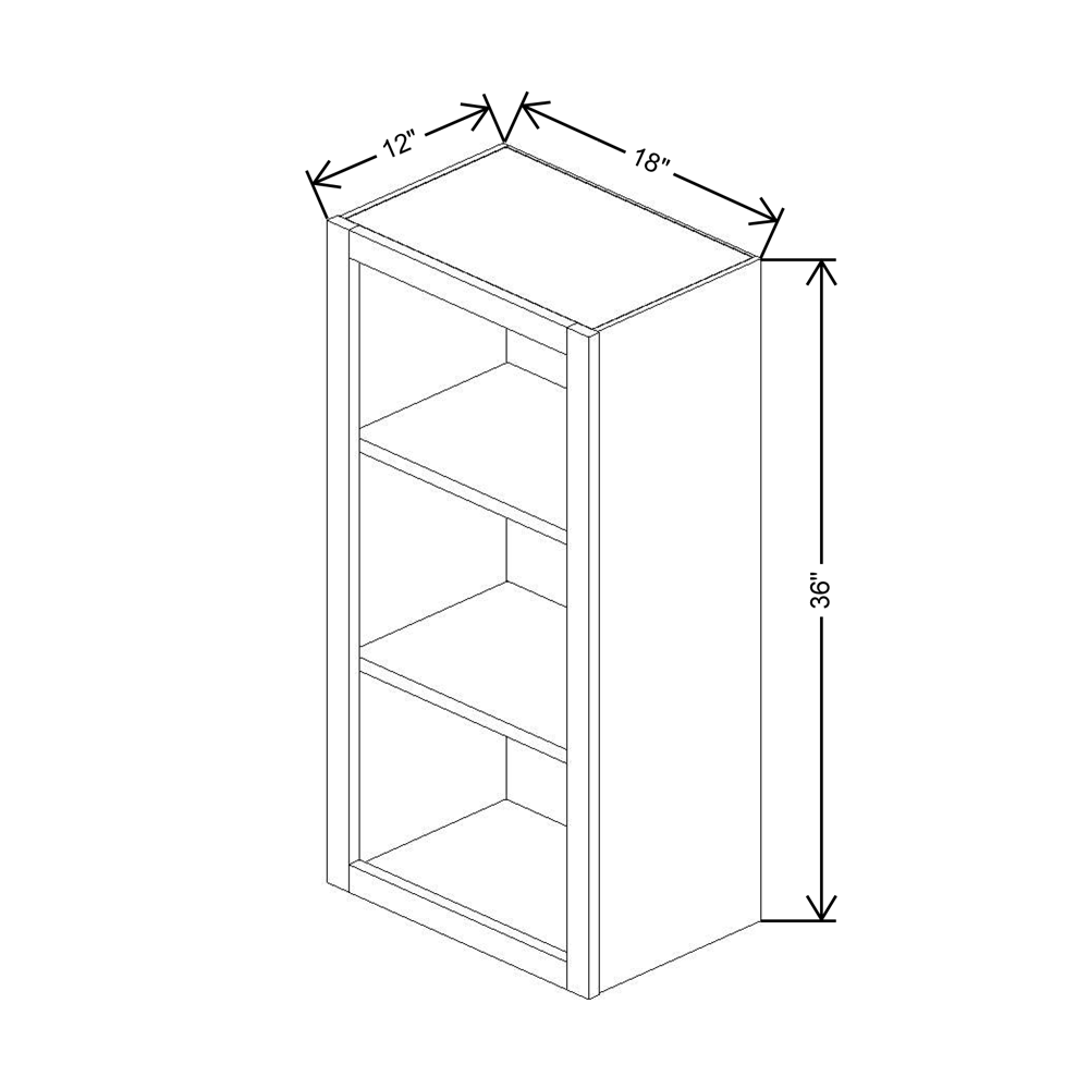 Cubitac Imperial Madison Latte 18"W X 36"H Finished Interior Wall Cabinet