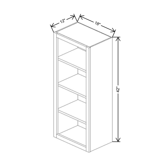 Cubitac Imperial Madison Latte 18"W X 42"H Finished Interior Wall Cabinet