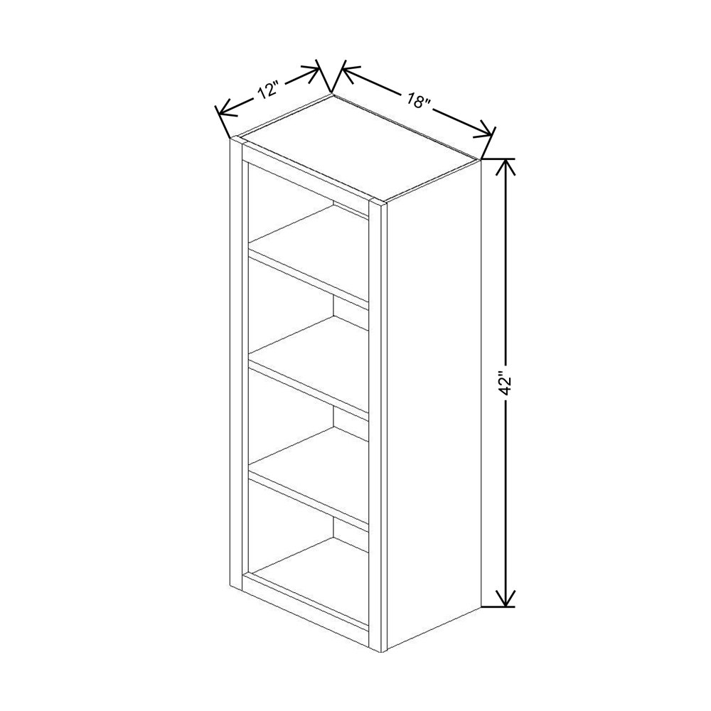 Cubitac Imperial Madison Midnight 18"W X 42"H Finished Interior Wall Cabinet