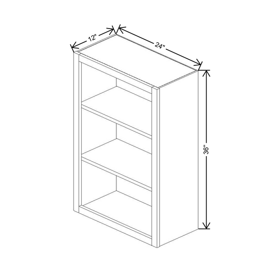 Cubitac Imperial Madison Midnight 24"W X 36"H Finished Interior Wall Cabinet