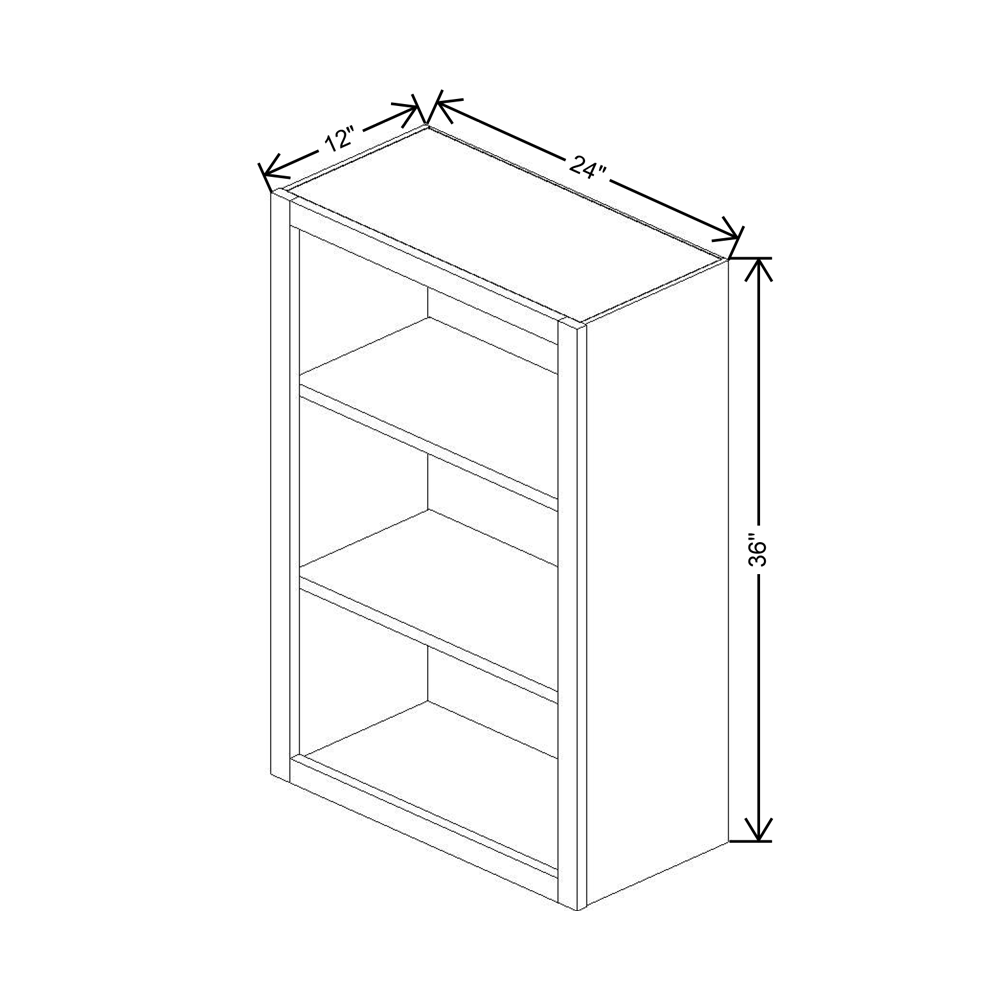 Cubitac Imperial Madison Midnight 24"W X 36"H Finished Interior Wall Cabinet