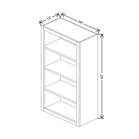 Cubitac Imperial Madison Midnight 24"W X 42"H Finished Interior Wall Cabinet