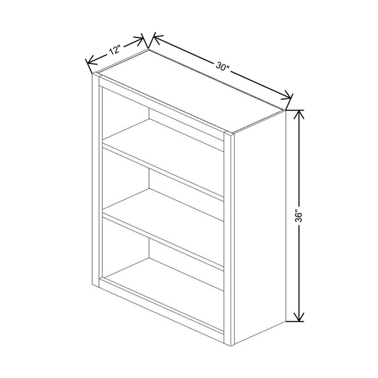 Cubitac Imperial Madison Midnight 30"W X 36"H Finished Interior Wall Cabinet