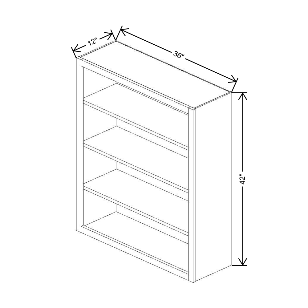 Cubitac Imperial Madison Dusk 36"W X 42"H Finished Interior Wall Cabinet