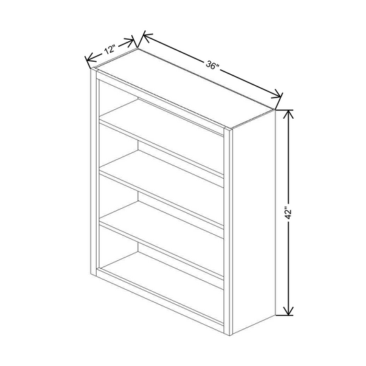 Cubitac Imperial Madison Midnight 36"W X 42"H Finished Interior Wall Cabinet