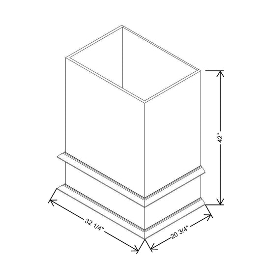 CNC Classic Highland White 30" W Boxed Wood Hood