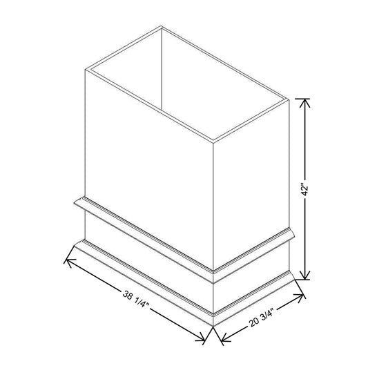 CNC Concord Fashion White 36" W Boxed Wood Hood