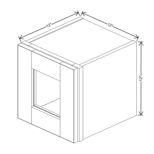 J&K Java Coffee S1 Wall Glass Cabinet - 12" W x 12" H (No Glass Insert)