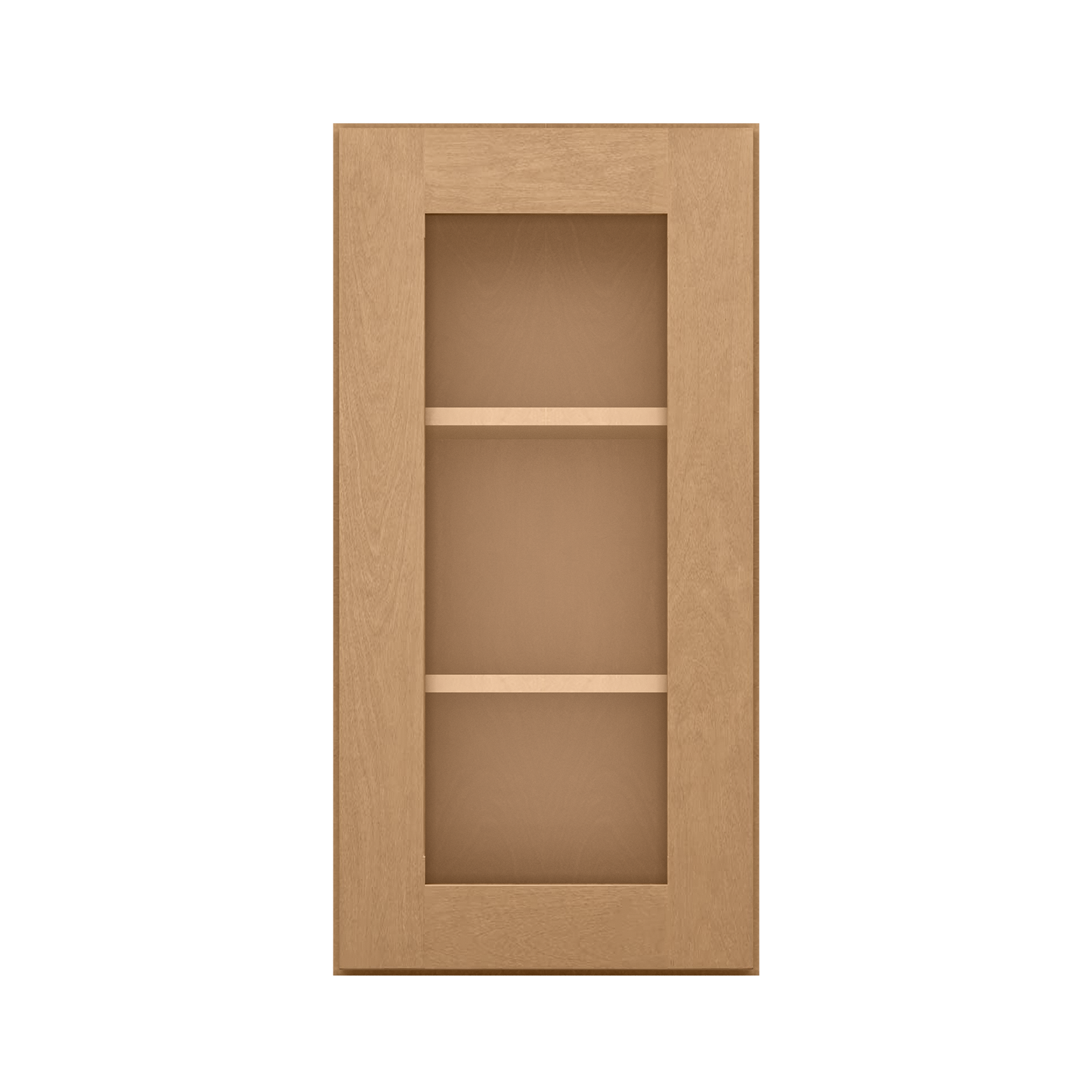 Mullion Door Wall Kitchen Cabinet WMD1530 Shaker Toffee 15 in. width 30 in. height 12 in. depth