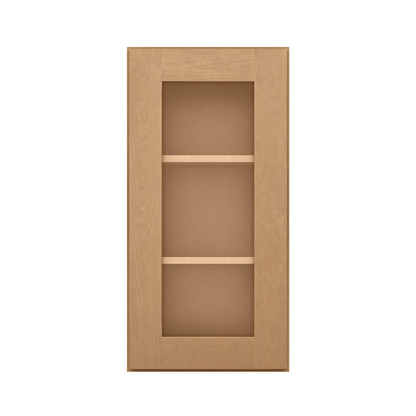 Mullion Door Wall Kitchen Cabinet WMD1530 Shaker Toffee 15 in. width 30 in. height 12 in. depth