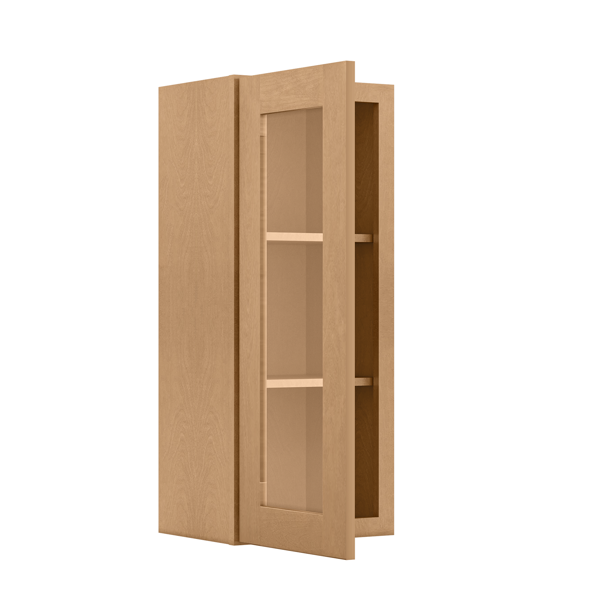 Mullion Door Wall Kitchen Cabinet WMD1536 Shaker Toffee 15 in. width 36 in. height 12 in. depth