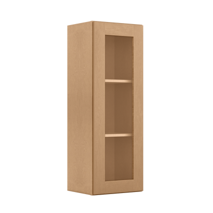 Mullion Door Wall Kitchen Cabinet WMD1542 Shaker Toffee 15 in. width 42 in. height 12 in. depth