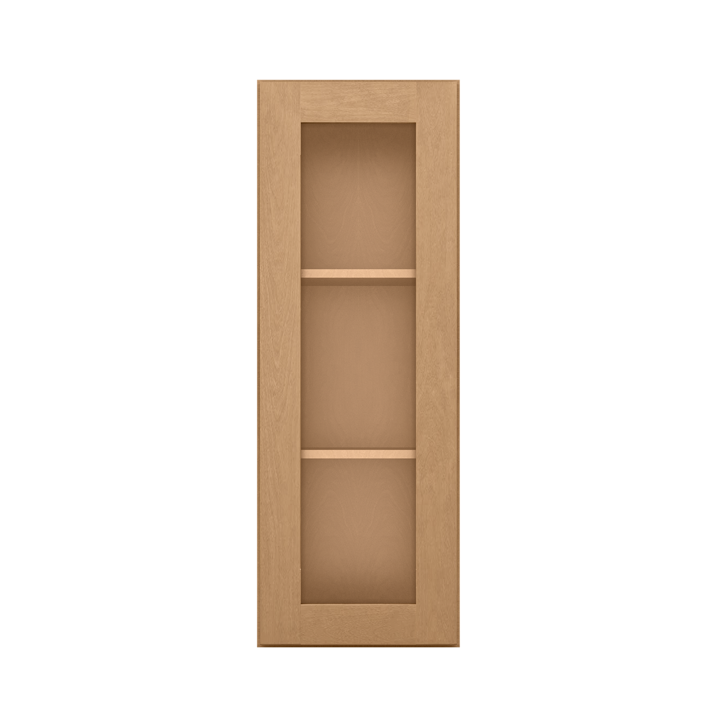 Mullion Door Wall Kitchen Cabinet WMD1542 Shaker Toffee 15 in. width 42 in. height 12 in. depth