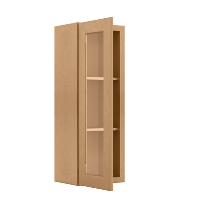 Mullion Door Wall Kitchen Cabinet WMD1542 Shaker Toffee 15 in. width 42 in. height 12 in. depth