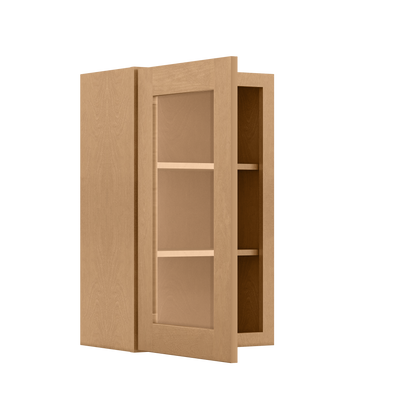 Mullion Door Wall Kitchen Cabinet WMD1830 Shaker Toffee 18 in. width 30 in. height 12 in. depth