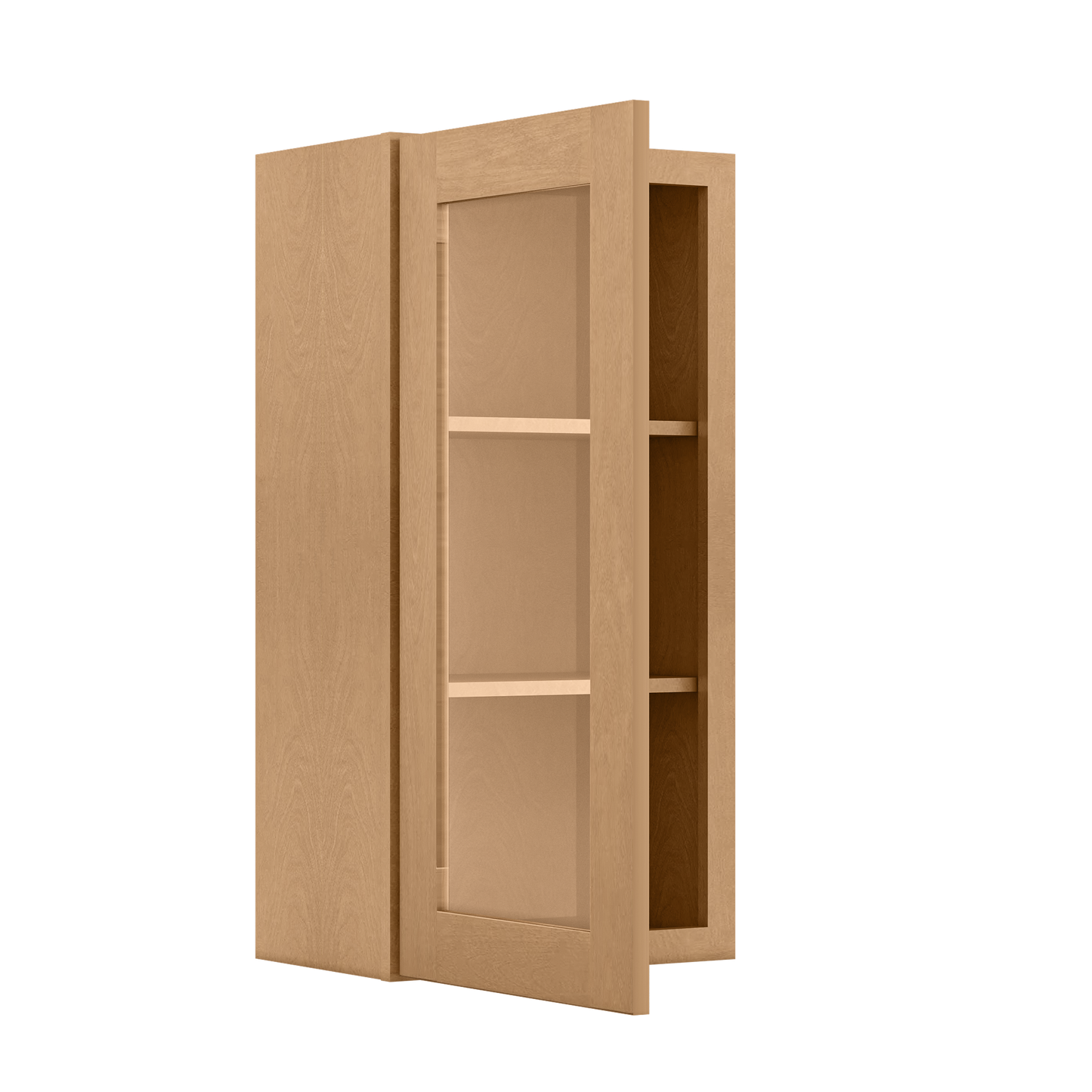 Mullion Door Wall Kitchen Cabinet WMD1836 Shaker Toffee 18 in. width 36 in. height 12 in. depth