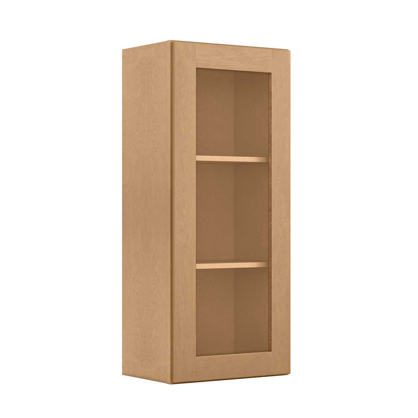 Mullion Door Wall Kitchen Cabinet WMD1842 Shaker Toffee 18 in. width 42 in. height 12 in. depth