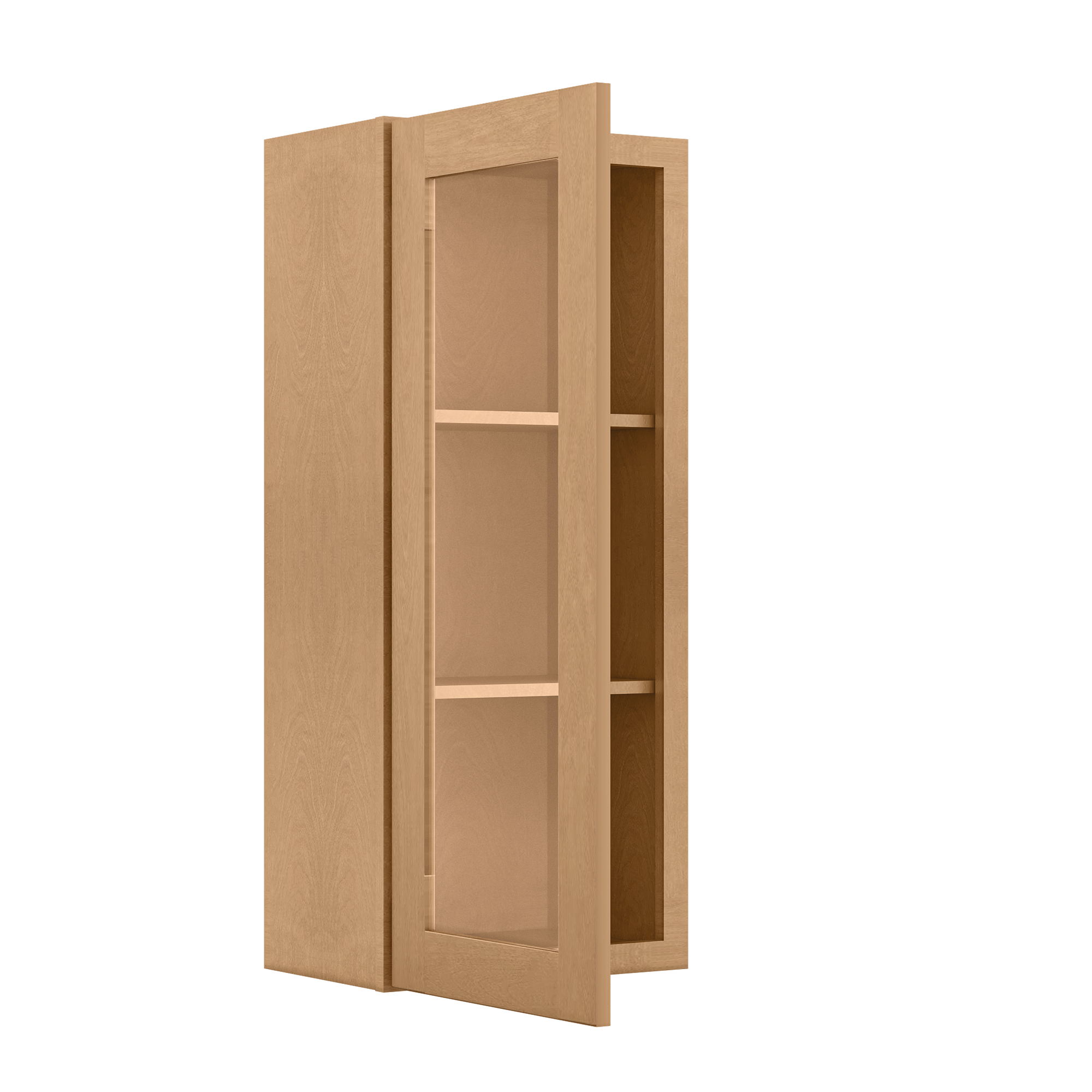 Mullion Door Wall Kitchen Cabinet WMD1842 Shaker Toffee 18 in. width 42 in. height 12 in. depth