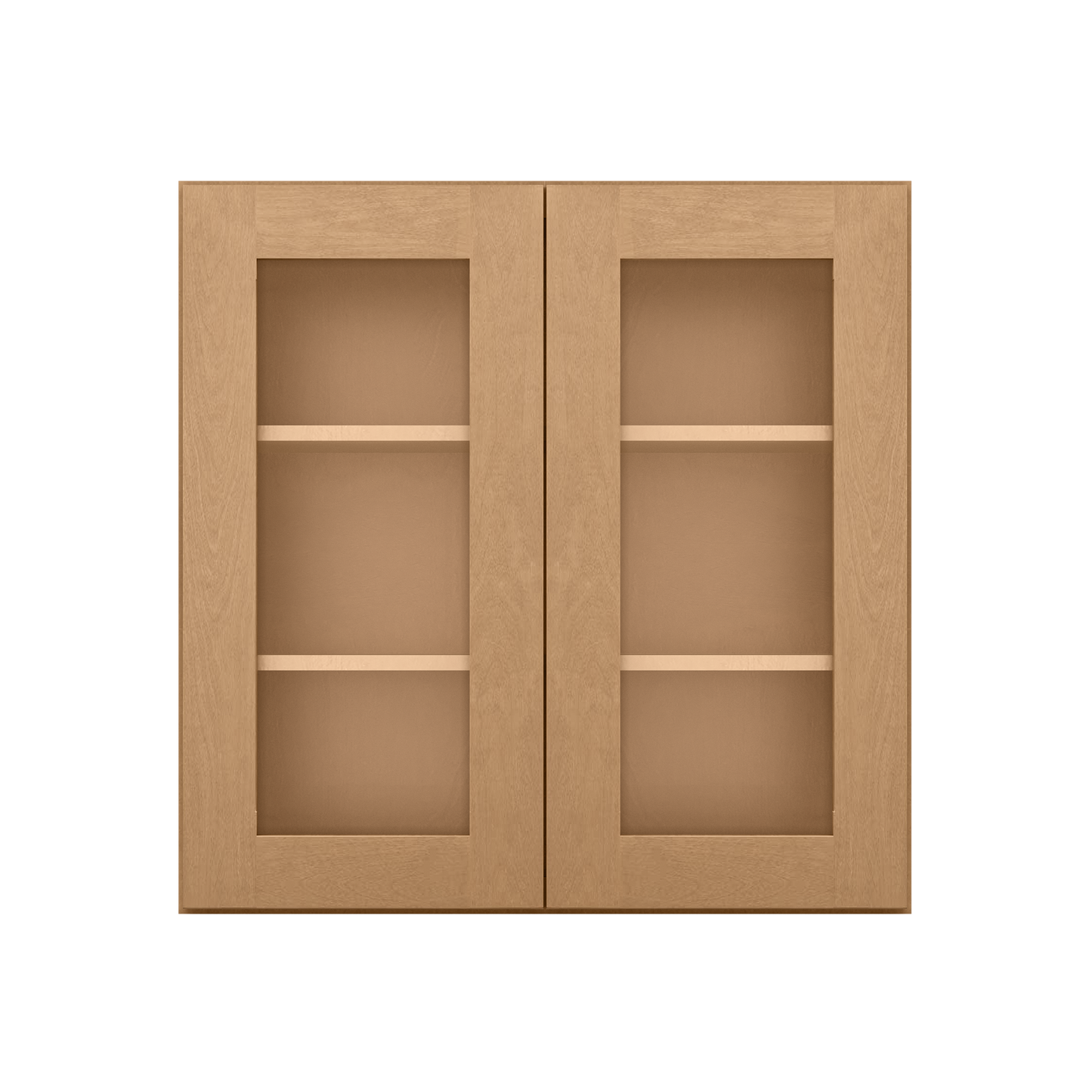 Mullion Door Wall Kitchen Cabinet WMD3030 Shaker Toffee 30 in. width 30 in. height 12 in. depth