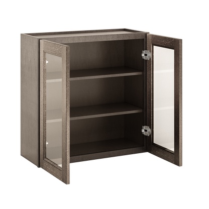 Mullion Door Wall Kitchen Cabinet WMD3030 Milan Slate 30 in. width 30 in. height 12 in. depth