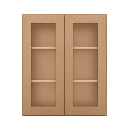 Mullion Door Wall Kitchen Cabinet WMD3036 Shaker Toffee 30 in. width 36 in. height 12 in. depth