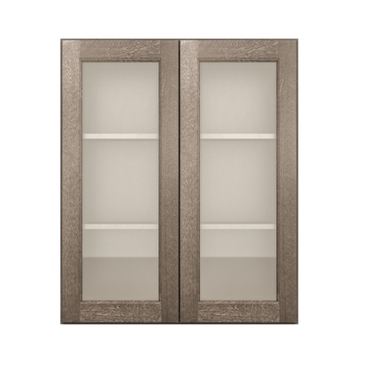 Mullion Door Wall Kitchen Cabinet WMD3036 Milan Slate 30 in. width 36 in. height 12 in. depth