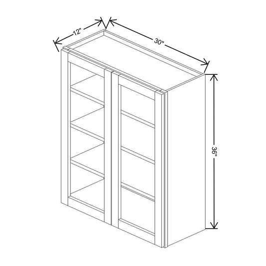 Wolf Classic Dartmouth White Paint 30"W X 30"H Wall Prepped for Glass (Glass is NOT included)