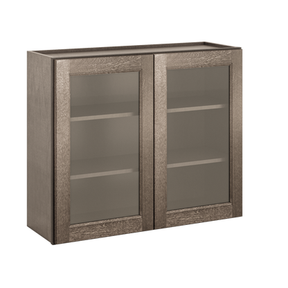 Mullion Door Wall Kitchen Cabinet WMD3630 Milan Slate 36 in. width 30 in. height 12 in. depth